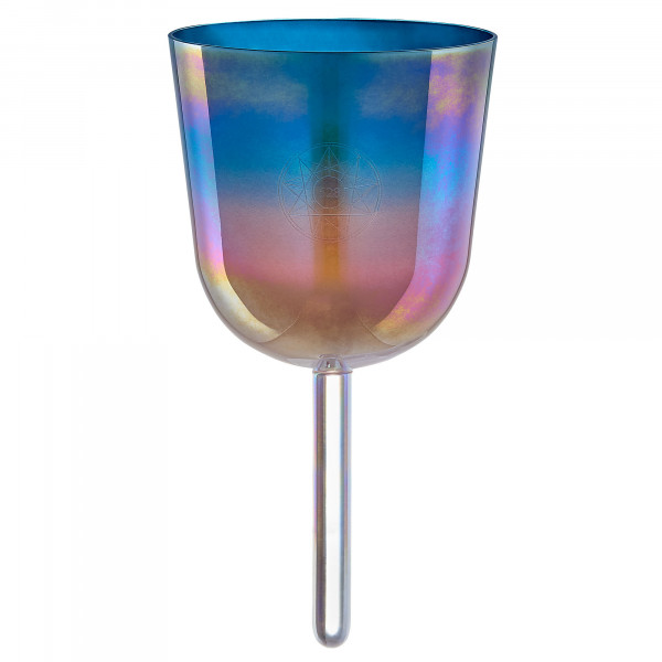 MEINL Sonic Energy 4.5" Essence Solfeggio Crystal Singing Bowl Mi 528 Hz, Sunrise Blue (ESOLCSB528)