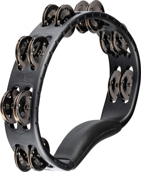 MEINL Percussion Headliner® Series Molded ABS Dual-Row Tambourine - Black (HTMT1BK)