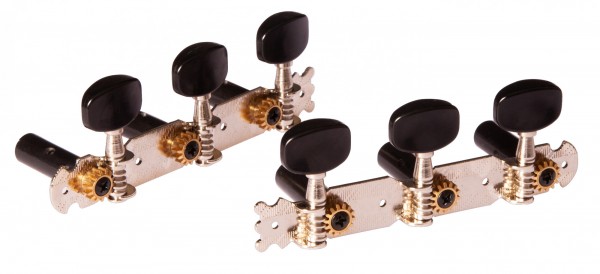 ORTEGA Student Series Guitar Tuning Machines - Chrome/Black (OTM-STUDENT)