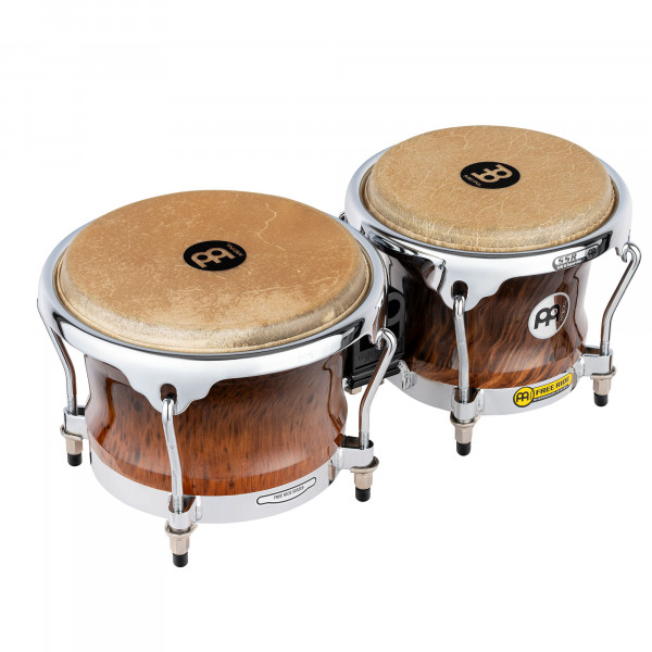 MEINL Percussion Professional Series Wood Bongo - 7" Macho & 8 1/2" Hembra - Brown Burl (FWB400BB)