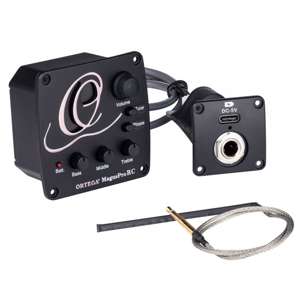 ORTEGA Professional side mount onboard active preamp system - Rechargeable (MAGUSPRO/B-RC)