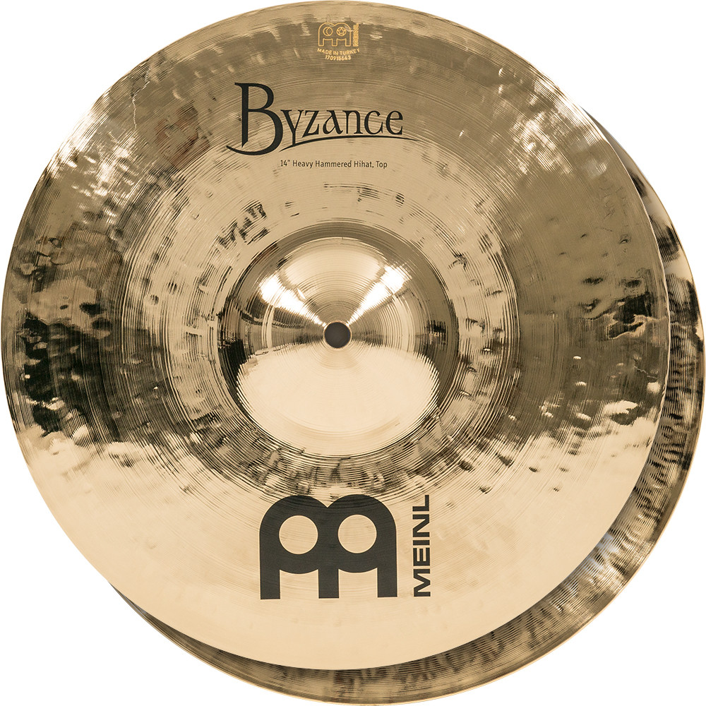 MEINL Cymbals Byzance Brilliant Heavy Hammered Hihat - 14