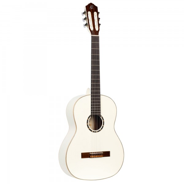 ORTEGA Family Series 4/4 Classical Slim Neck Guitar 6 String - White + Gigbag (R121SNWH)