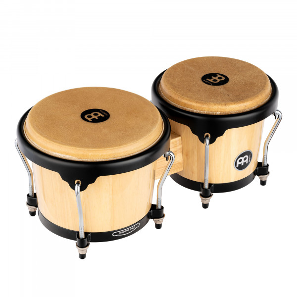 MEINL Percussion Headliner Series Wood Bongo 6 3/4" Macho & 8" Hembra - Natural (HB100NT)