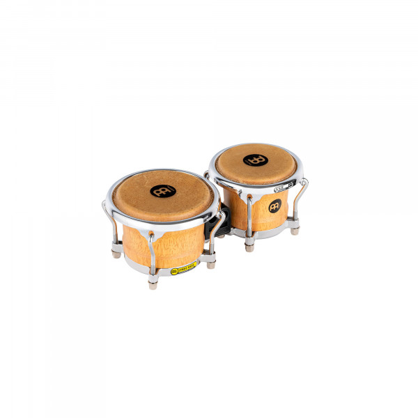 MEINL Percussion Free Ride Mini Wood Bongo 3 1/2" Macho & 4 1/4" Hembra - Super Natural (FWB100SNT-M)