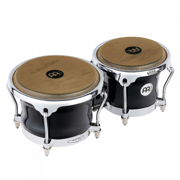 MEINL Percussion Free Ride Fiberglass Bongo 7" Macho & 8 1/2" Hembra - Black (FFB400BK)