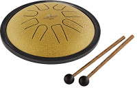 MEINL Sonic Energy 7" Small Steel Tongue Drum, C Minor, 8 Notes, 440 Hz, Gold (SSTD3G)