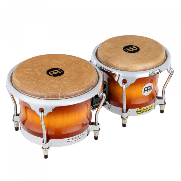 MEINL Percussion Professional Series Wood Bongo 7" Macho & 8 1/2" Hembra - Gold Amber Sunburst (FWB400GAB)