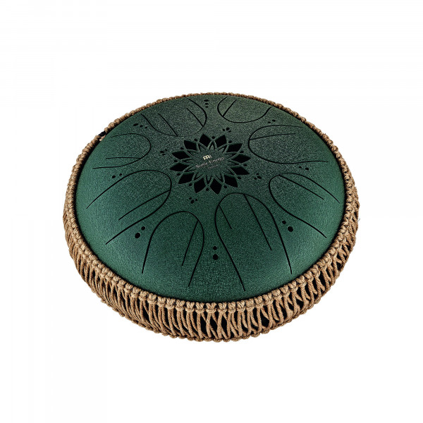 MEINL Sonic Energy 10" Medium Octave Steel Tongue Drum, F# Minor, 8 Notes, 432 Hz, Dark Green (MOSTD4DG)