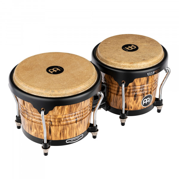 MEINL Percussion Marathon Series Bongo - 6 3/4" Macho & 8" Hembra - Leopard Burl (FWB190LB)