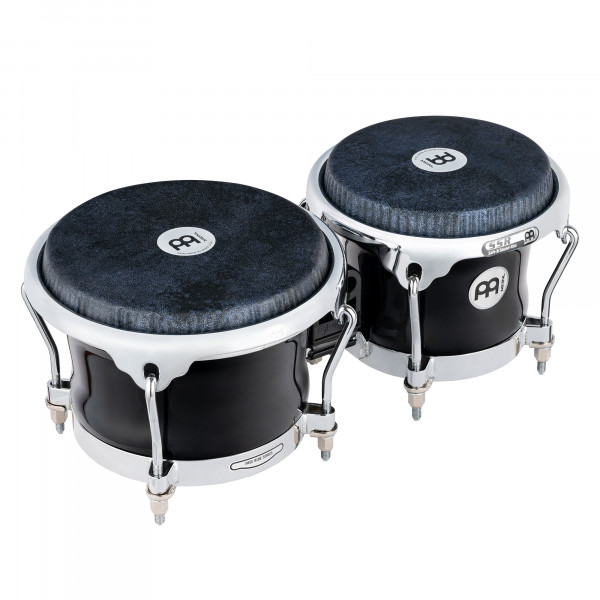 MEINL Percussion Fibercraft Fiberglass Bongo 7" Macho & 8 1/2" Hembra -Black (FFBR400BK)